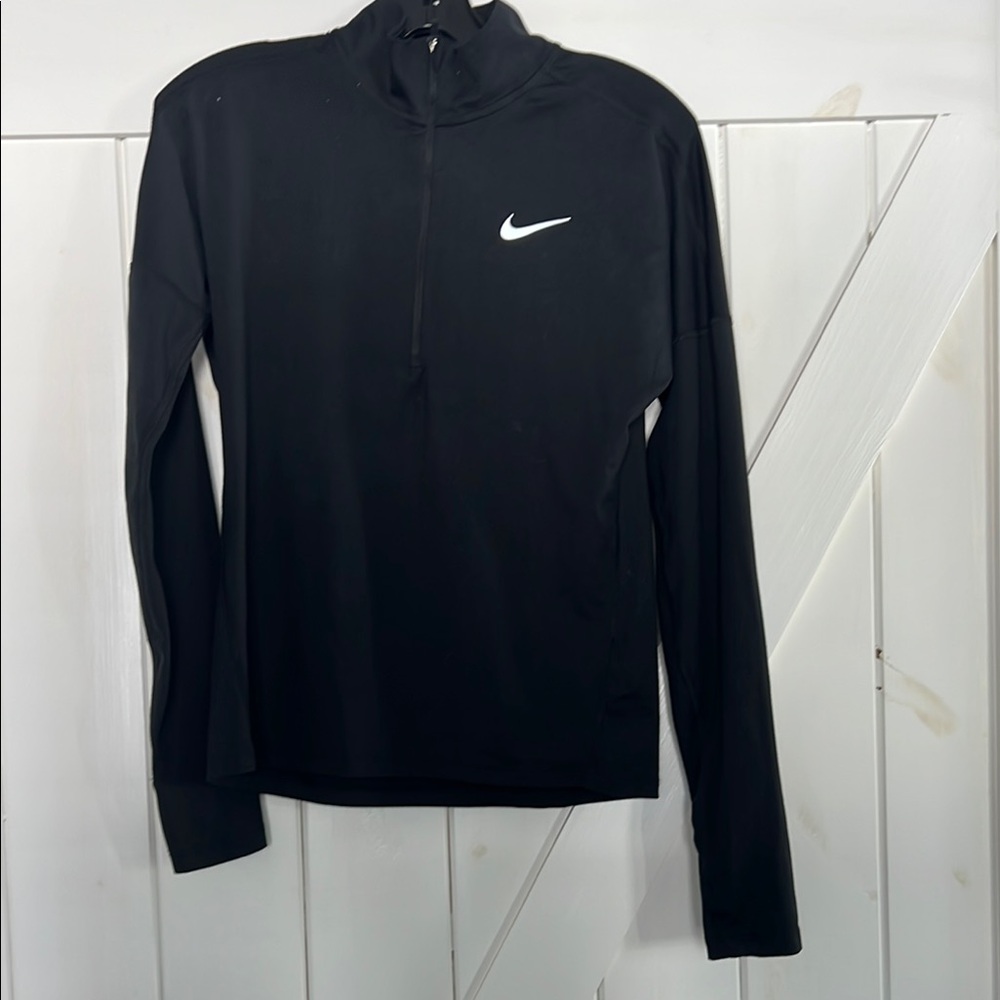 Nike Black Long Sleeve 1/4 zip Dry Fit Pullover